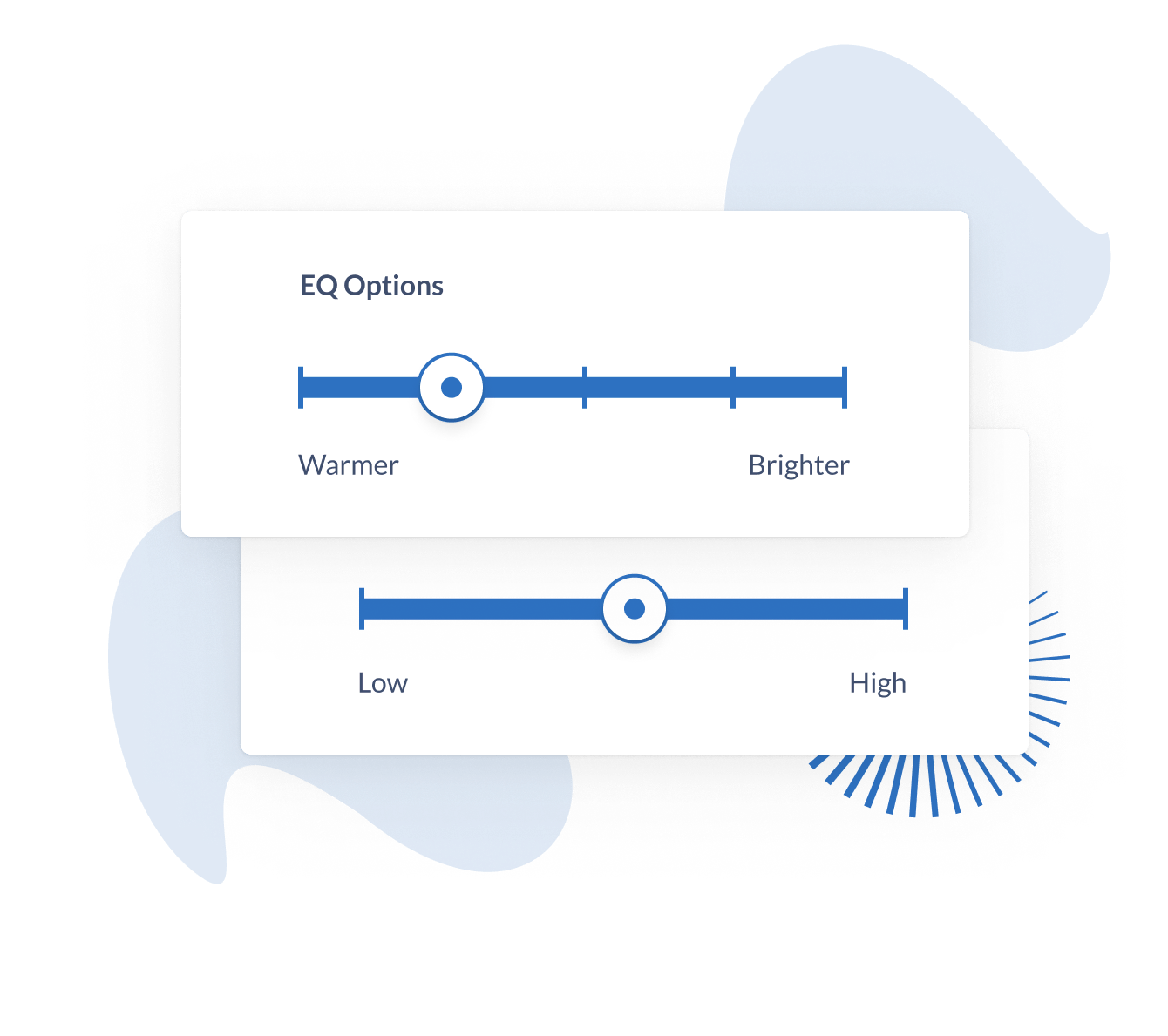 Audio slider showing EQ Options